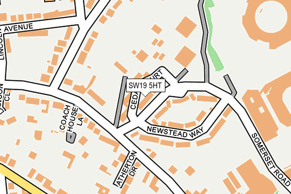 SW19 5HT map - OS OpenMap – Local (Ordnance Survey)