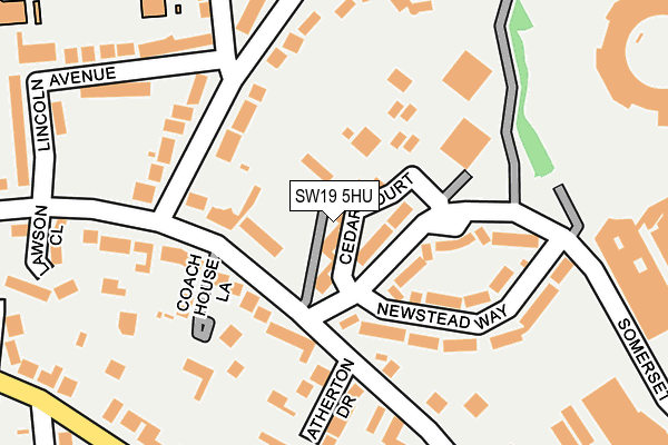 SW19 5HU map - OS OpenMap – Local (Ordnance Survey)