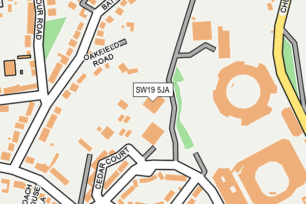 SW19 5JA map - OS OpenMap – Local (Ordnance Survey)