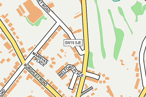 SW19 5JE map - OS OpenMap – Local (Ordnance Survey)