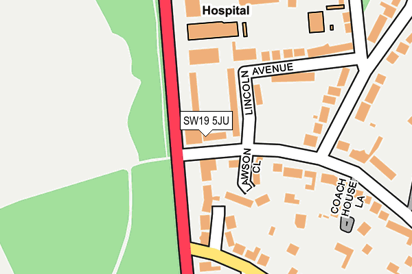 SW19 5JU map - OS OpenMap – Local (Ordnance Survey)