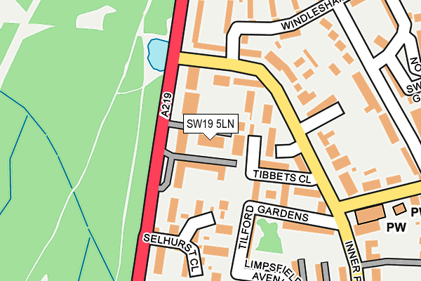 SW19 5LN map - OS OpenMap – Local (Ordnance Survey)