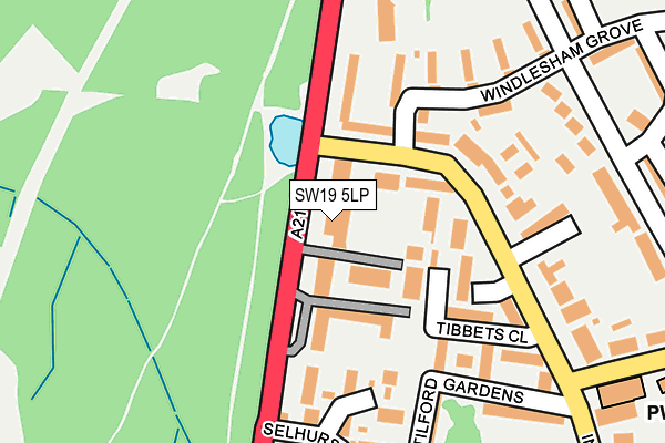 SW19 5LP map - OS OpenMap – Local (Ordnance Survey)