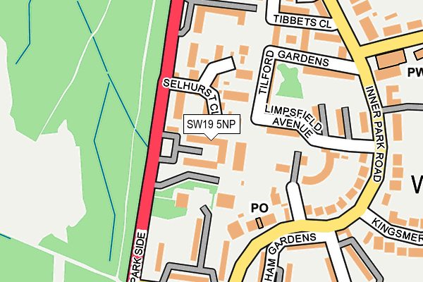 SW19 5NP map - OS OpenMap – Local (Ordnance Survey)