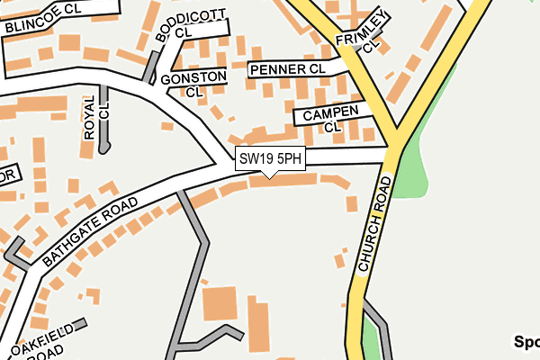 SW19 5PH map - OS OpenMap – Local (Ordnance Survey)