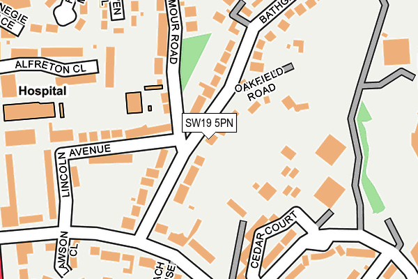 SW19 5PN map - OS OpenMap – Local (Ordnance Survey)
