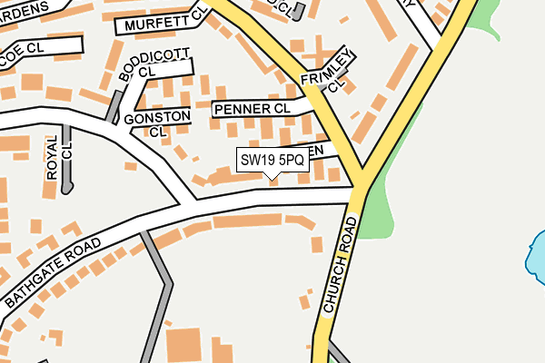 SW19 5PQ map - OS OpenMap – Local (Ordnance Survey)