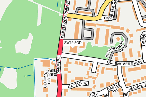 SW19 5QD map - OS OpenMap – Local (Ordnance Survey)