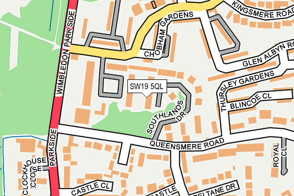 SW19 5QL map - OS OpenMap – Local (Ordnance Survey)