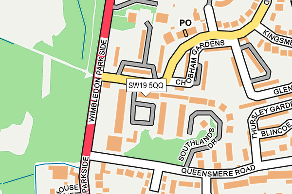 SW19 5QQ map - OS OpenMap – Local (Ordnance Survey)