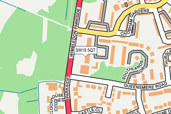 SW19 5QT map - OS OpenMap – Local (Ordnance Survey)