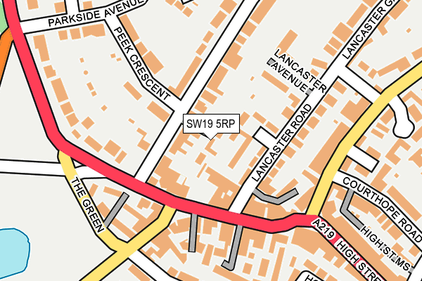 SW19 5RP map - OS OpenMap – Local (Ordnance Survey)