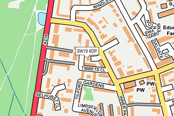 SW19 6DP map - OS OpenMap – Local (Ordnance Survey)