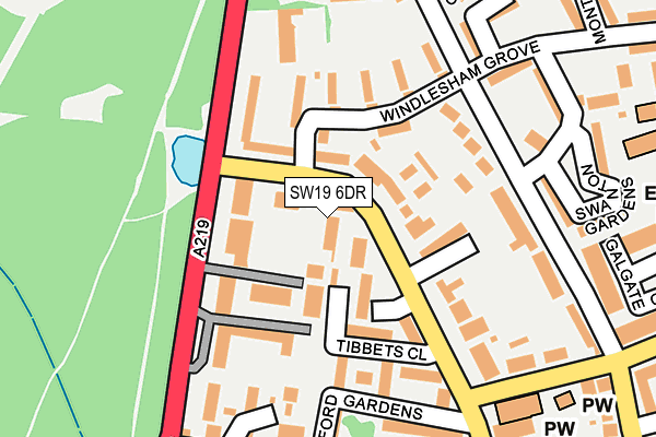 SW19 6DR map - OS OpenMap – Local (Ordnance Survey)