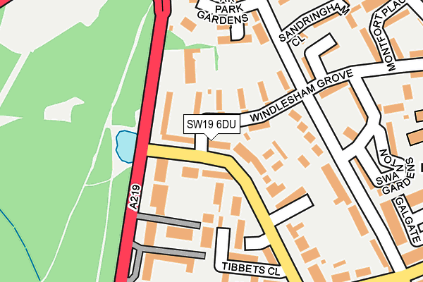SW19 6DU map - OS OpenMap – Local (Ordnance Survey)