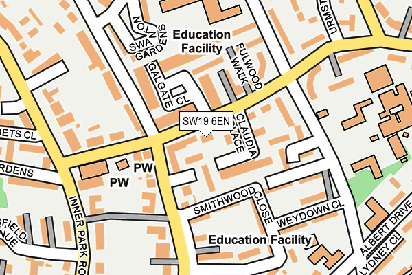 SW19 6EN map - OS OpenMap – Local (Ordnance Survey)