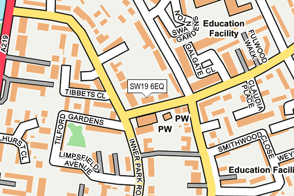 SW19 6EQ map - OS OpenMap – Local (Ordnance Survey)