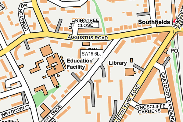 SW19 6LJ map - OS OpenMap – Local (Ordnance Survey)