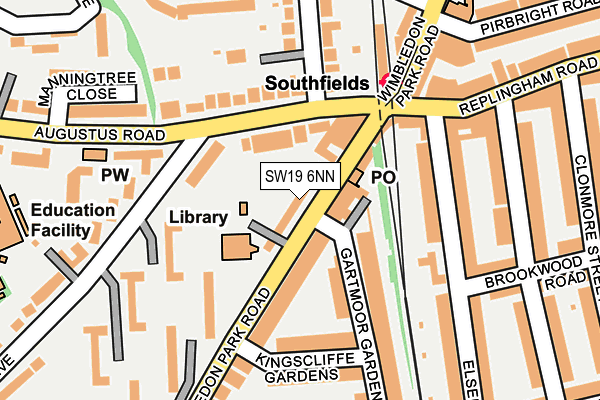 SW19 6NN map - OS OpenMap – Local (Ordnance Survey)