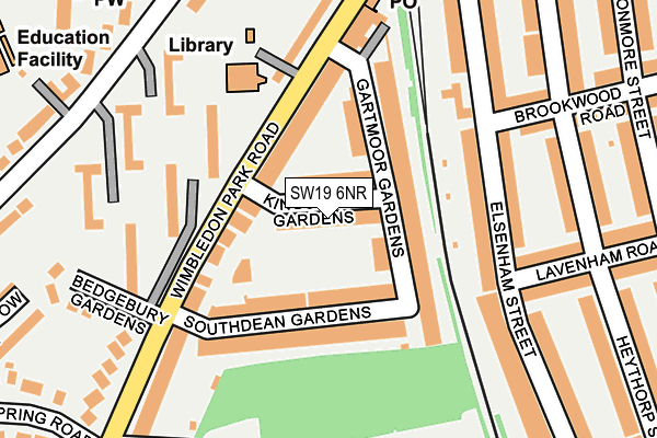 SW19 6NR map - OS OpenMap – Local (Ordnance Survey)