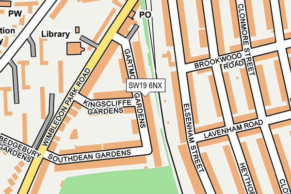 SW19 6NX map - OS OpenMap – Local (Ordnance Survey)