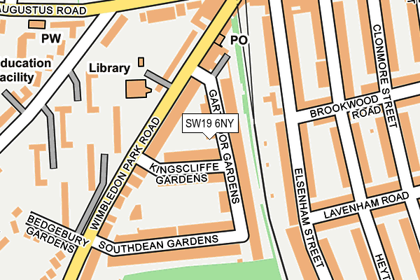 SW19 6NY map - OS OpenMap – Local (Ordnance Survey)