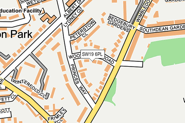 SW19 6PL map - OS OpenMap – Local (Ordnance Survey)