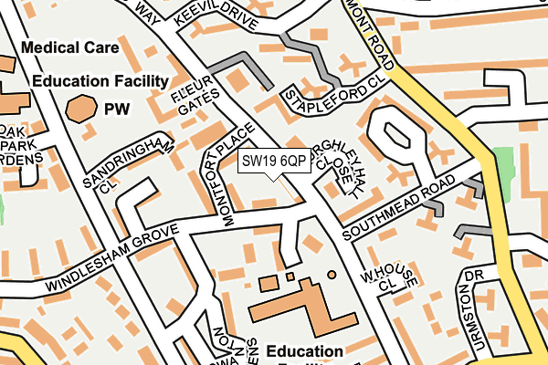 SW19 6QP map - OS OpenMap – Local (Ordnance Survey)