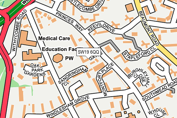 SW19 6QQ map - OS OpenMap – Local (Ordnance Survey)