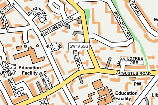 SW19 6SG map - OS OpenMap – Local (Ordnance Survey)