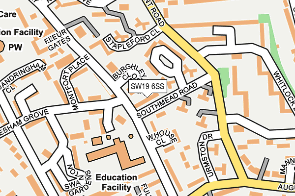 SW19 6SS map - OS OpenMap – Local (Ordnance Survey)