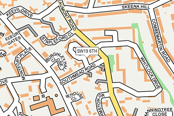 SW19 6TH map - OS OpenMap – Local (Ordnance Survey)