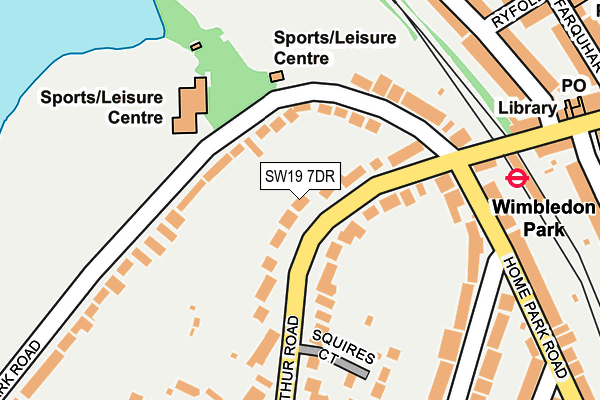 SW19 7DR map - OS OpenMap – Local (Ordnance Survey)
