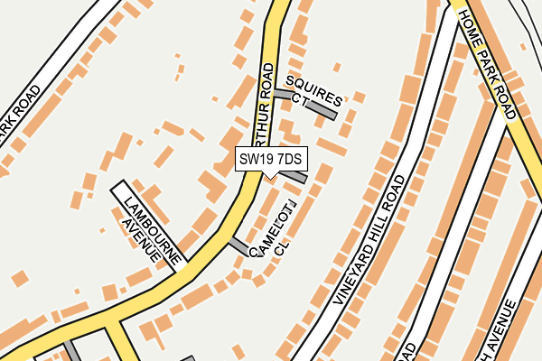 SW19 7DS map - OS OpenMap – Local (Ordnance Survey)