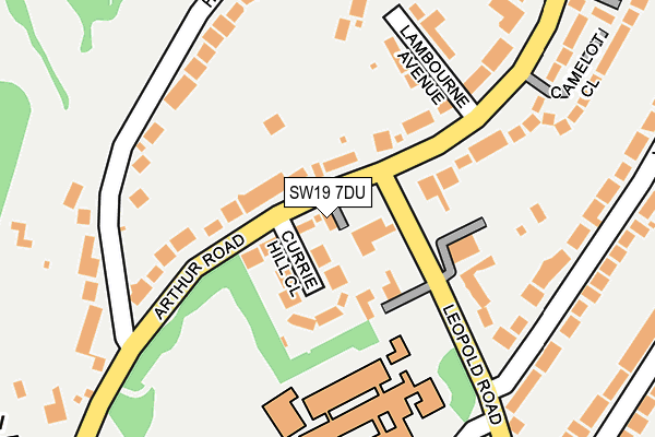 SW19 7DU map - OS OpenMap – Local (Ordnance Survey)