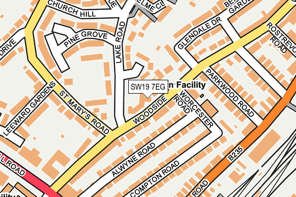 SW19 7EG map - OS OpenMap – Local (Ordnance Survey)