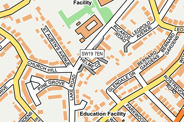 SW19 7EN map - OS OpenMap – Local (Ordnance Survey)