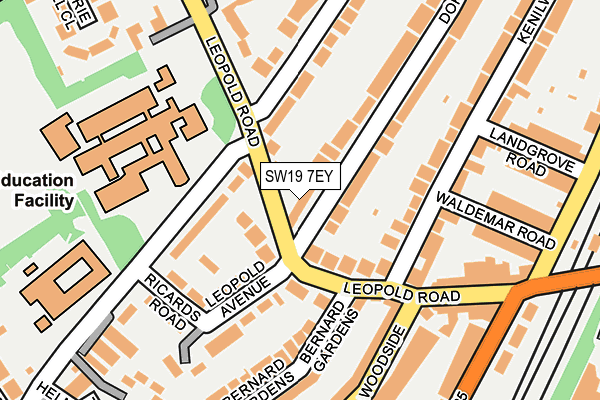 SW19 7EY map - OS OpenMap – Local (Ordnance Survey)