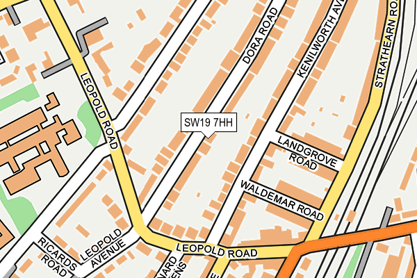 SW19 7HH map - OS OpenMap – Local (Ordnance Survey)