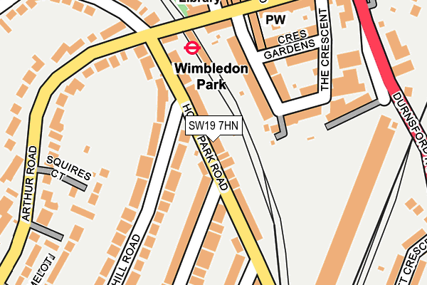 SW19 7HN map - OS OpenMap – Local (Ordnance Survey)