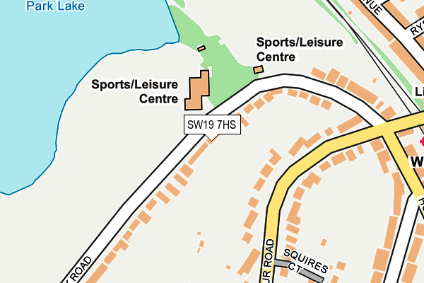 SW19 7HS map - OS OpenMap – Local (Ordnance Survey)