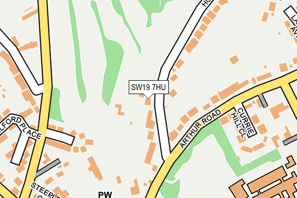 SW19 7HU map - OS OpenMap – Local (Ordnance Survey)