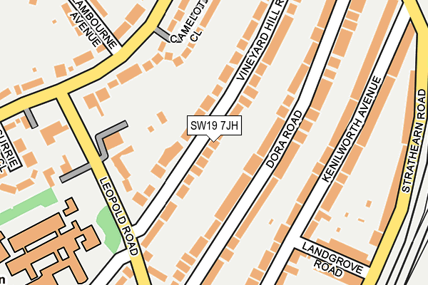 SW19 7JH map - OS OpenMap – Local (Ordnance Survey)