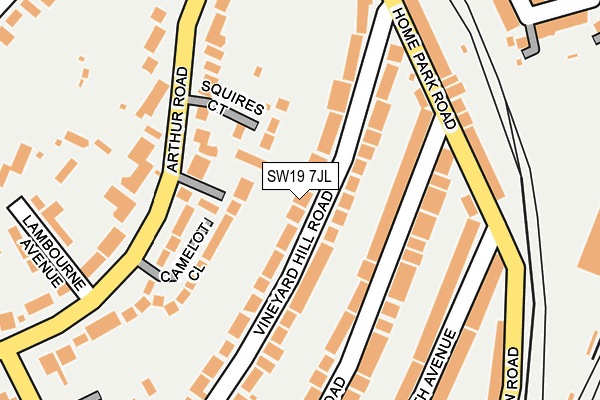SW19 7JL map - OS OpenMap – Local (Ordnance Survey)