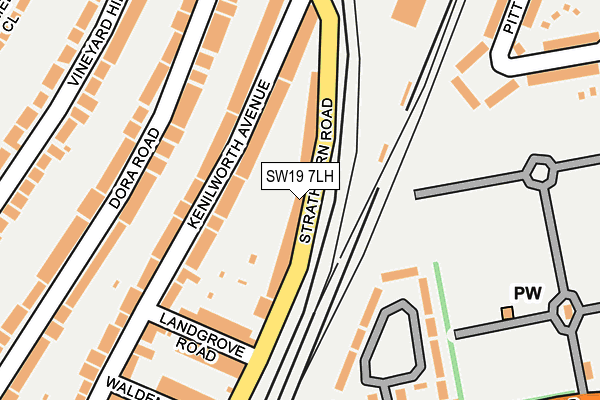 SW19 7LH map - OS OpenMap – Local (Ordnance Survey)