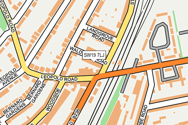 SW19 7LJ map - OS OpenMap – Local (Ordnance Survey)