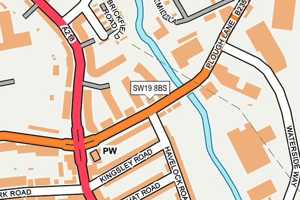 SW19 8BS map - OS OpenMap – Local (Ordnance Survey)