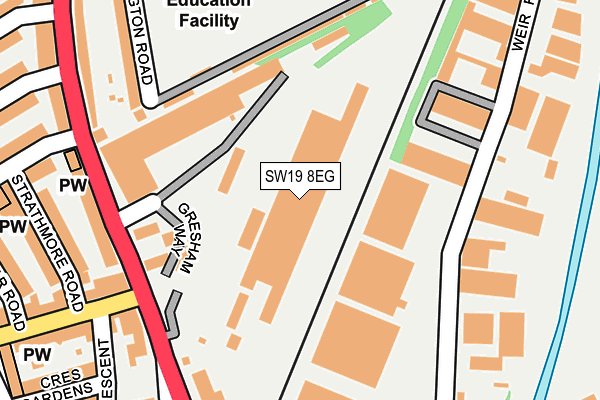 SW19 8EG map - OS OpenMap – Local (Ordnance Survey)