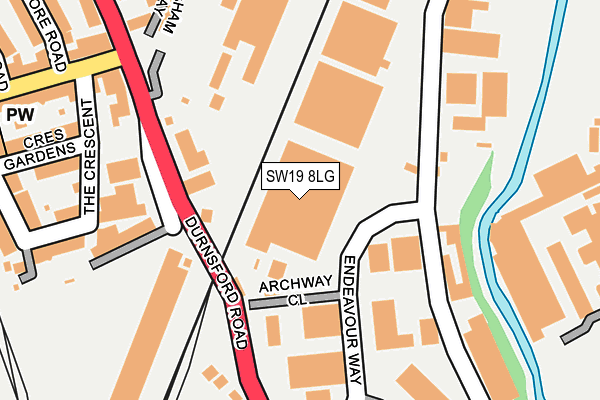 SW19 8LG map - OS OpenMap – Local (Ordnance Survey)