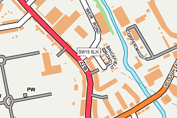 SW19 8LH map - OS OpenMap – Local (Ordnance Survey)